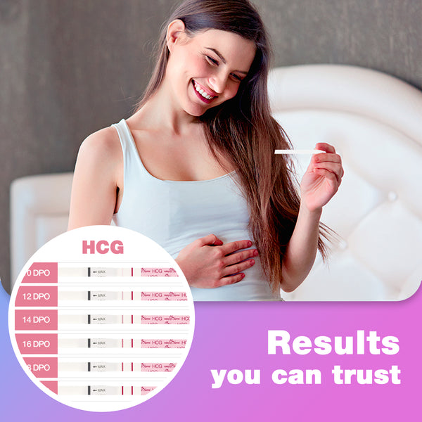 Easy@Home 60 tiras de prueba de orina de embarazo (HCG), 60 pruebas de HCG