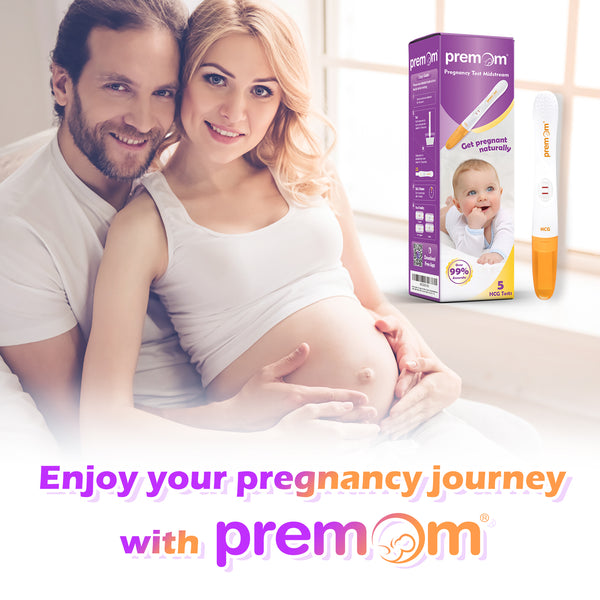 Bâtonnets de test de grossesse Premom (paquet de 5), tests hCG Midstream avec Ovulation Predictor iOS et application Android, PM1-M3-5